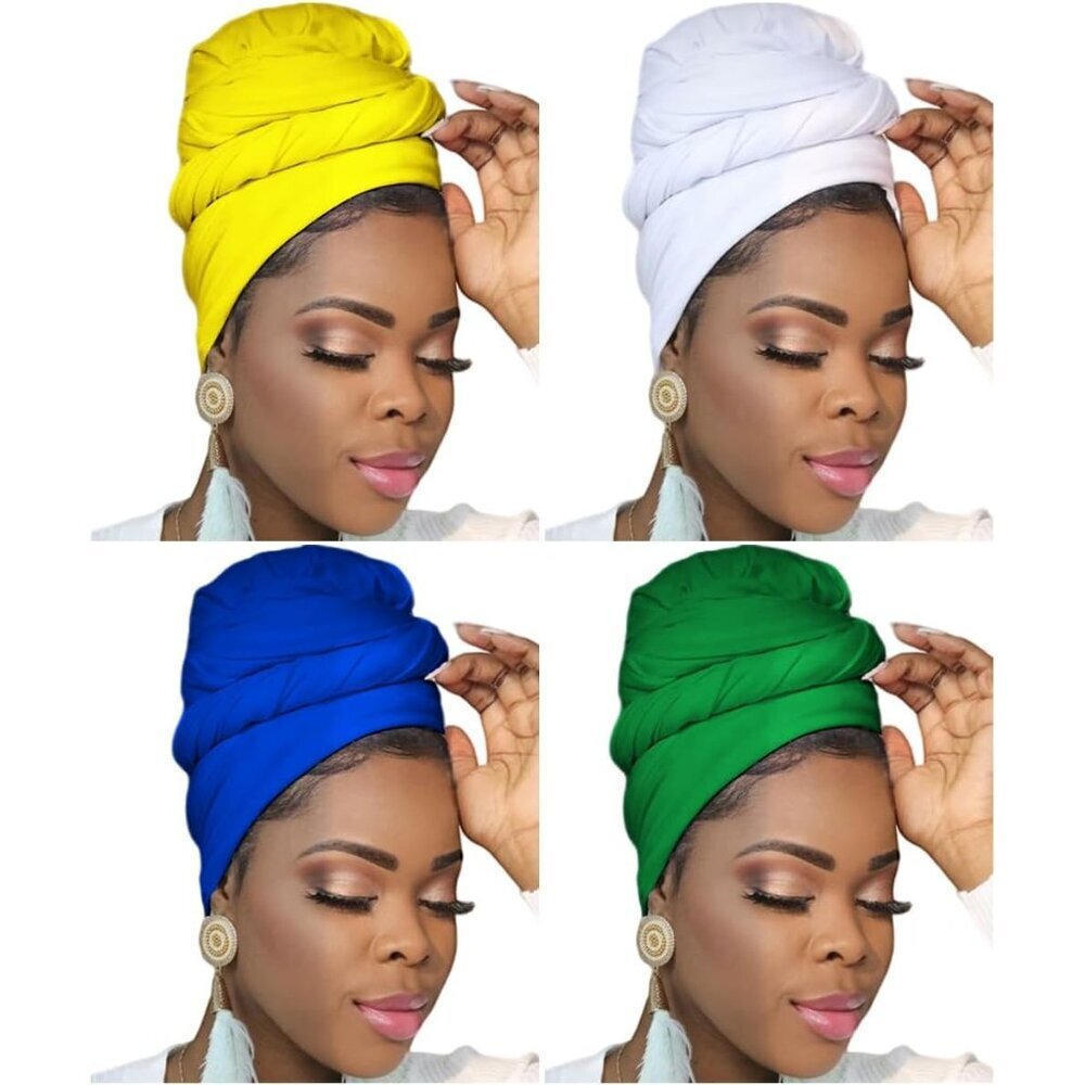 Long Head Wraps for Women Polyester Large Stretch Hijabs Scarves